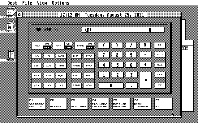 Timeworks Partner ST atari screenshot