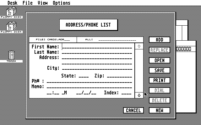 Timeworks Partner ST atari screenshot