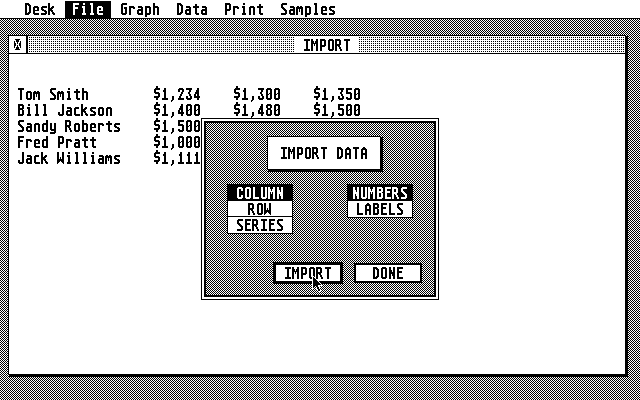 Timeworks SwiftCalc ST atari screenshot