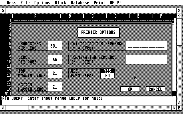 Timeworks SwiftCalc ST atari screenshot