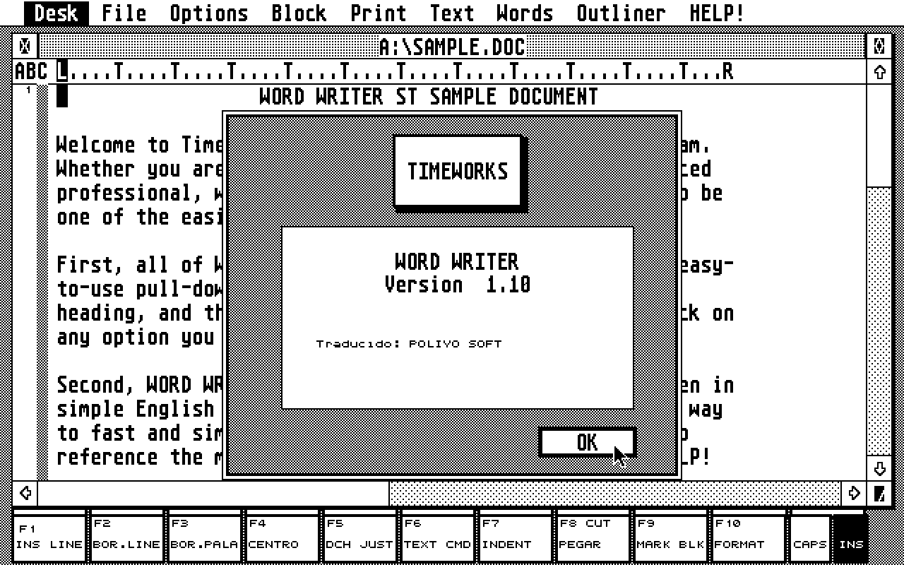 Timeworks Word Writer ST — screenshot 1