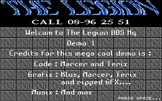 Legion BBS HQ Demo I — screenshot 1