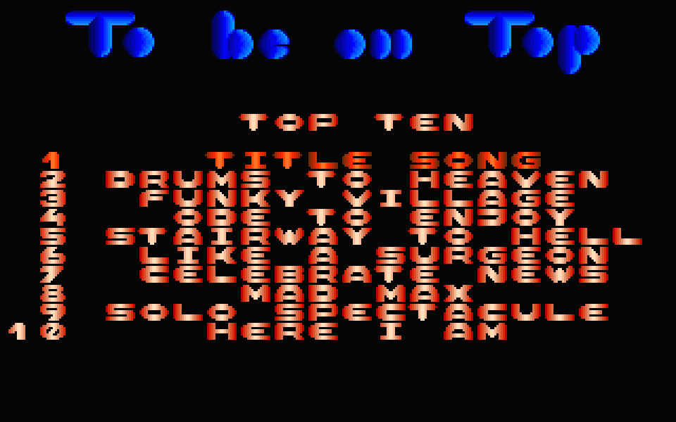 To Be on Top atari screenshot