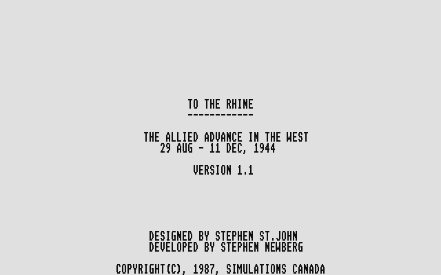 To the Rhine - The Advance in West 29 Aug-11 Dec 1944 — screenshot 1