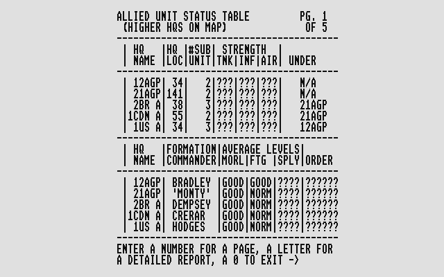 To the Rhine - The Advance in West 29 Aug-11 Dec 1944 atari screenshot