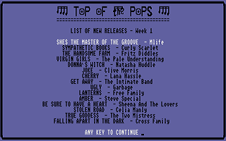 Top of the Pops atari screenshot