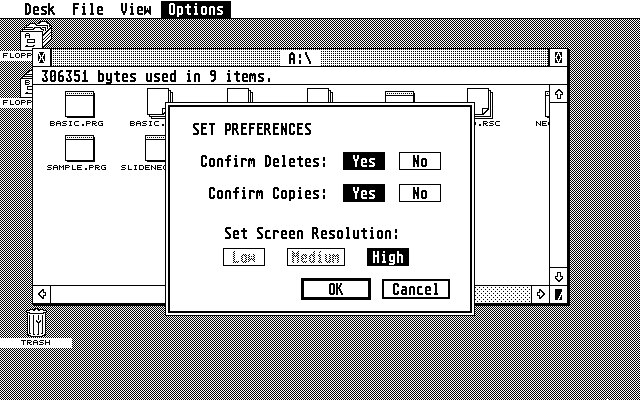 TOS 1.00 atari screenshot
