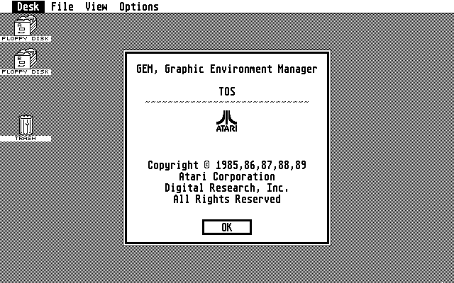TOS 1.06 atari screenshot
