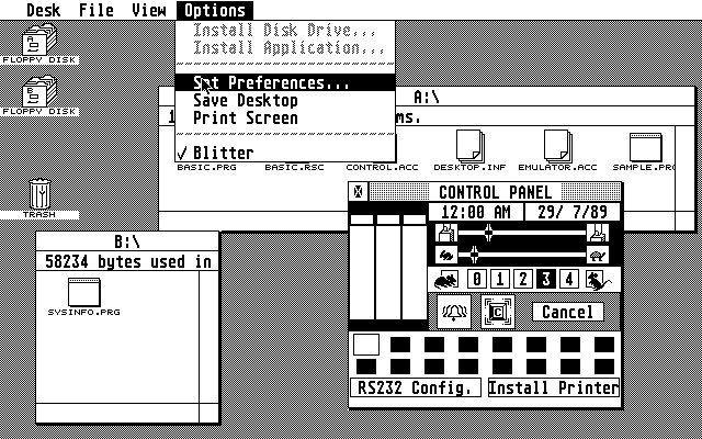 TOS 1.06 atari screenshot