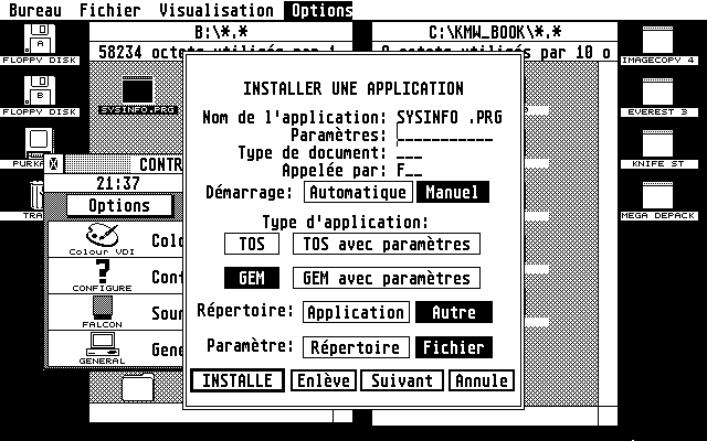 TOS 2.05 atari screenshot