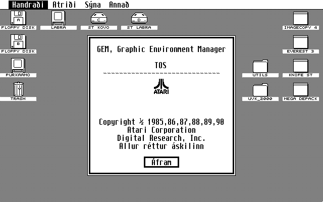 TOS 2.05 atari screenshot