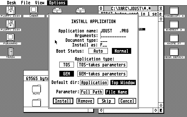 TOS 2.05 atari screenshot