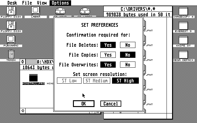 TOS 2.05 atari screenshot
