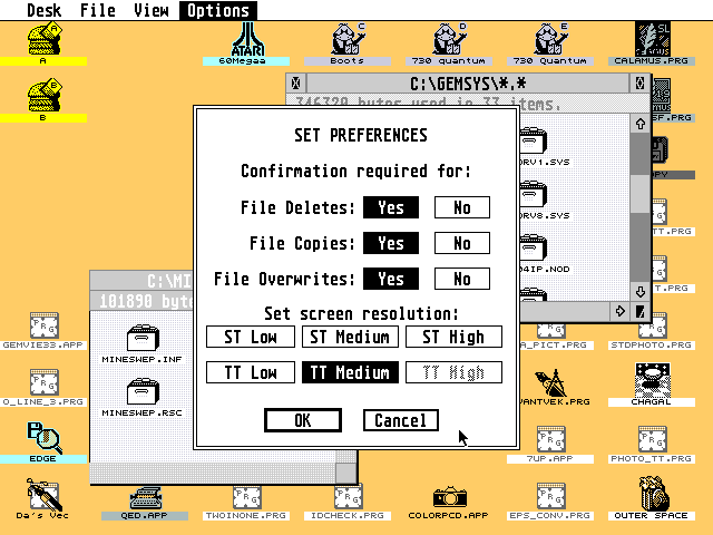 TOS 3.05 atari screenshot