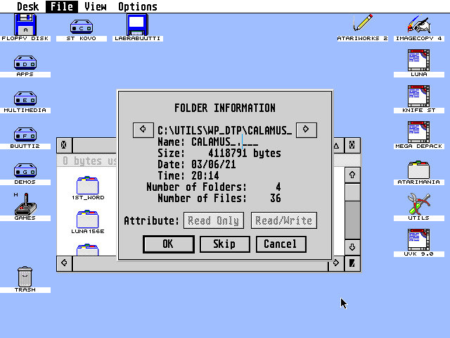 TOS 4.92 atari screenshot