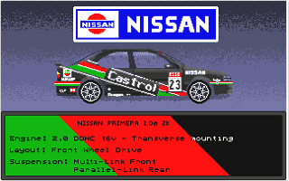 Touring Car Racer atari screenshot