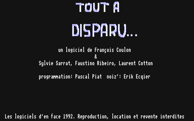 Tout à Disparu