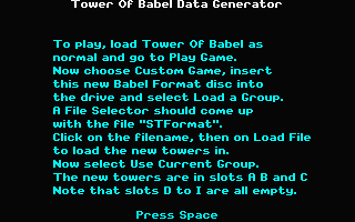 Tower of Babel atari screenshot