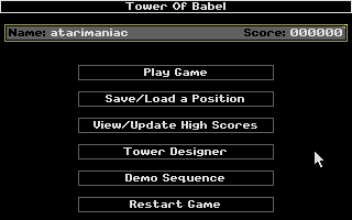 Tower of Babel atari screenshot