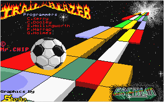 Trailblazer atari screenshot