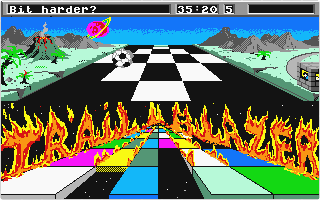 Trailblazer atari screenshot