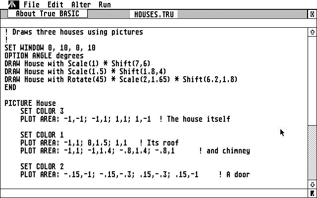 True BASIC atari screenshot