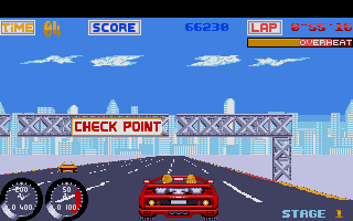 Turbo Out Run atari screenshot