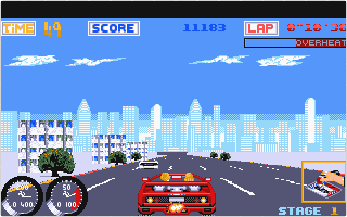 Turbo Out Run atari screenshot