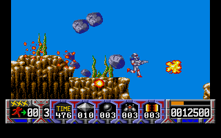 Turrican atari screenshot