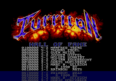 Turrican atari screenshot