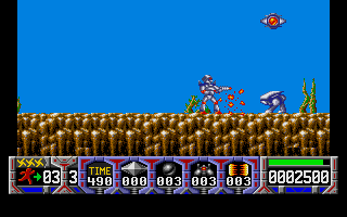 Turrican atari screenshot