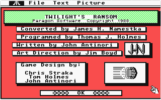 Twilight's Ransom atari screenshot