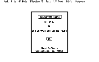 Typesetter Elite atari screenshot