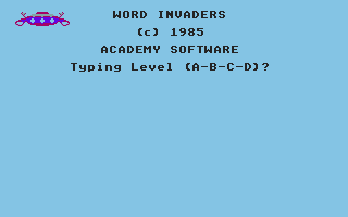 Typing Tutor + Word Invaders atari screenshot
