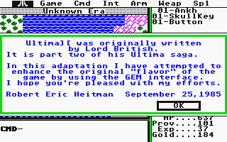 Ultima II - The Revenge of the Enchantress.. — screenshot 1