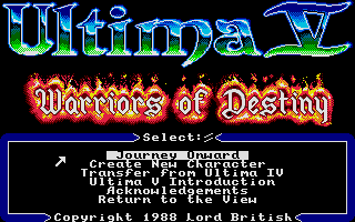 Ultima V - Warriors of Destiny atari screenshot