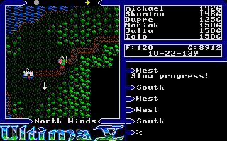 Ultima V - Warriors of Destiny atari screenshot