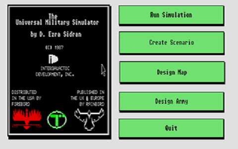 UMS - The Universal Military Simulator atari screenshot
