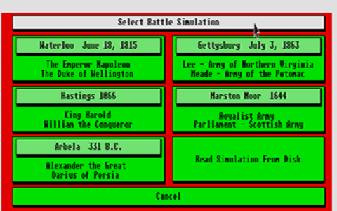 UMS - The Universal Military Simulator atari screenshot