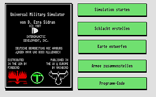 UMS - The Universal Military Simulator atari screenshot