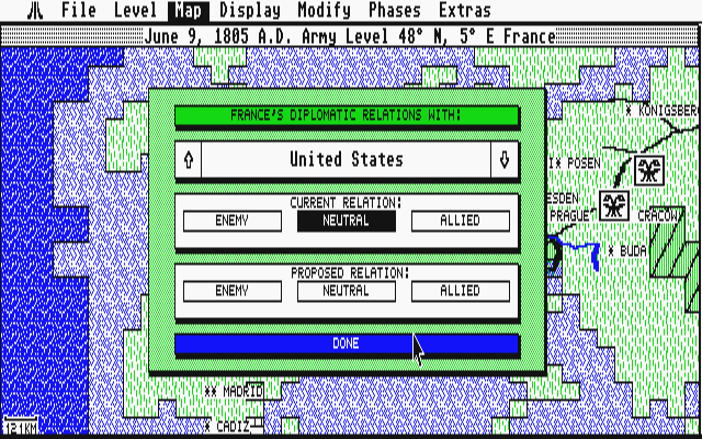 UMS - The Universal Military Simulator II - Nations at War atari screenshot