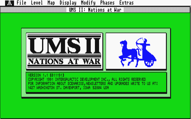 UMS - The Universal Military Simulator II - Nations at War atari screenshot