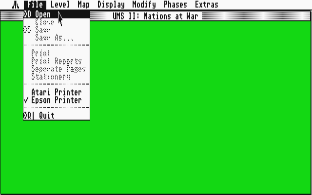 UMS II - Nations at War atari screenshot