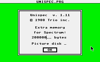 Unispec atari screenshot