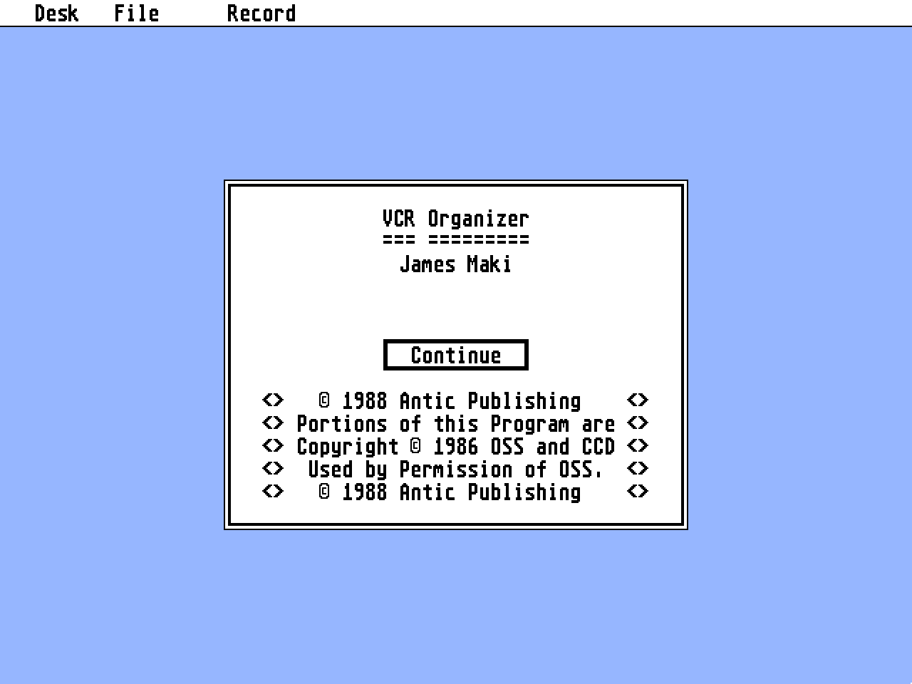 VCR Organizer — screenshot 1