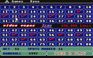 Video Vegas atari screenshot