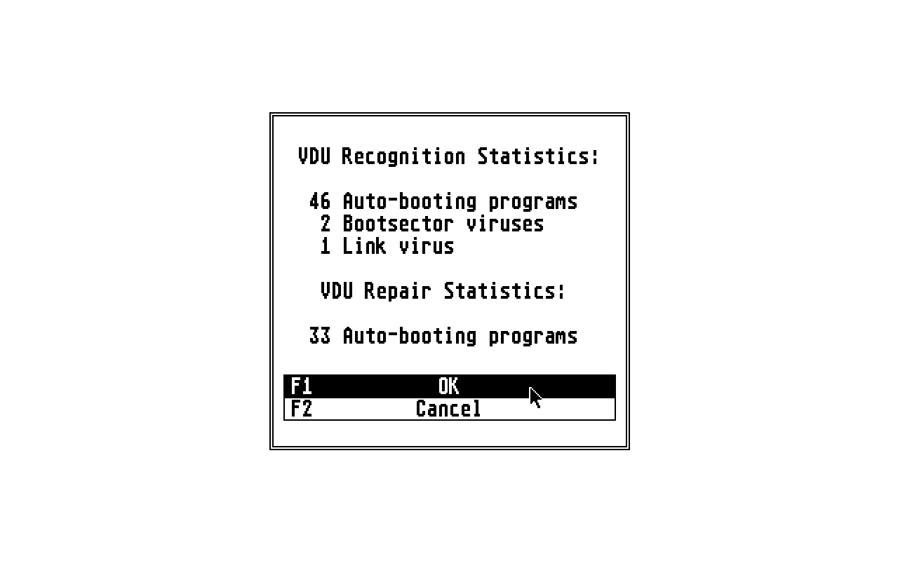 Virus Destruction Utility atari screenshot
