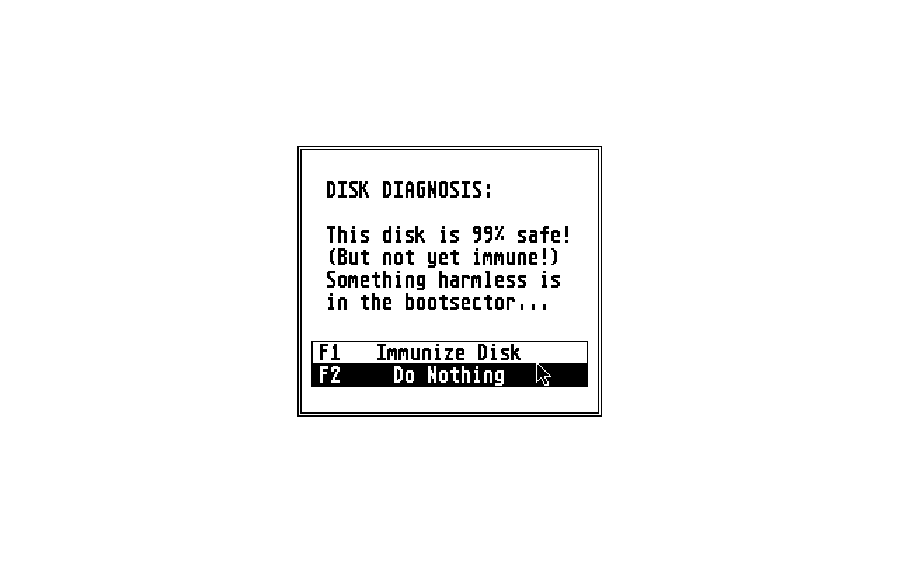 Virus Destruction Utility atari screenshot