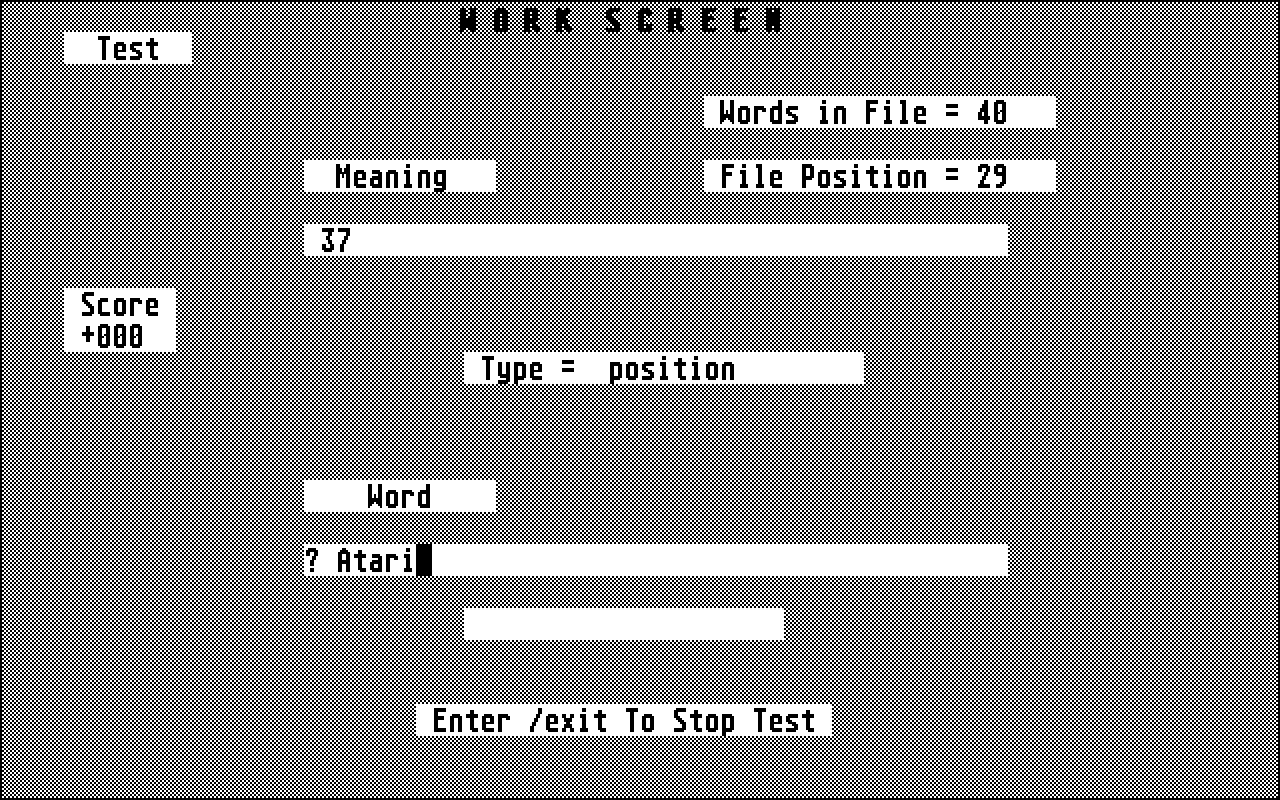 Vocabularian (The) atari screenshot