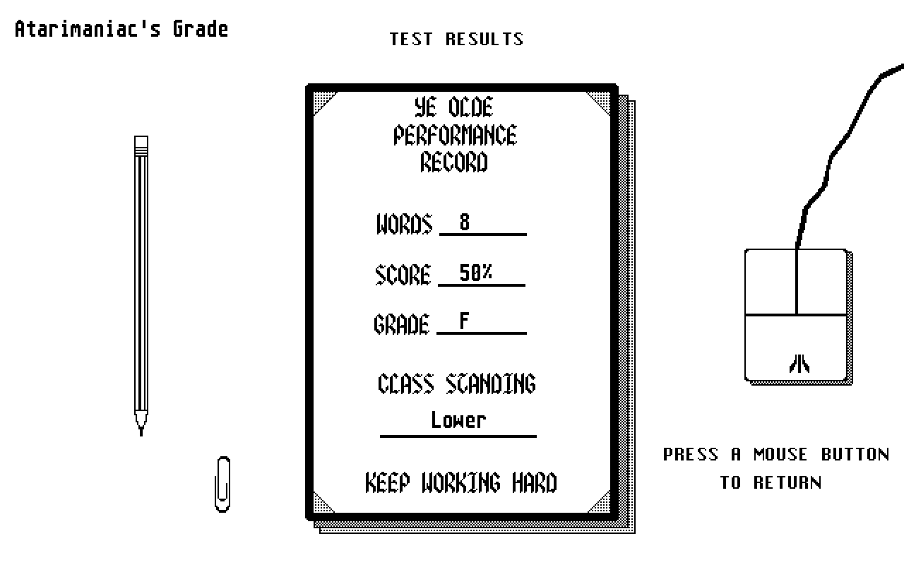 Vocabularian (The) atari screenshot